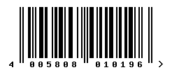 EAN barcode number 4005808010196