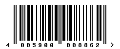 upc 4005900008862 barcode image