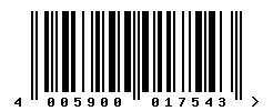 upc 4005900017543 barcode image