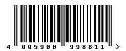 4005900998811 barcode