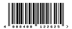 EAN barcode 4008400122625