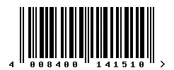 EAN barcode 4008400141510