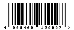 EAN barcode 4008400159027