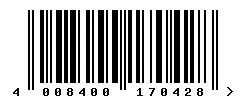 EAN barcode 4008400170428