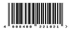 EAN barcode 4008400221021