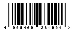 EAN barcode 4008400264004