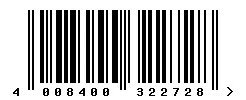 EAN barcode 4008400322728