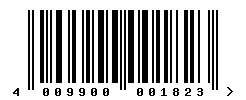 EAN barcode number 4009900001823
