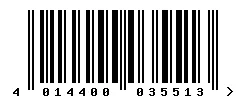 EAN 4014400035513 barcode image