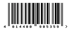 EAN barcode 4014400905359