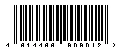 EAN barcode 4014400909012