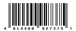 EAN barcode 4014400927375