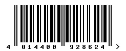 EAN barcode 4014400928624
