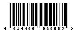 EAN barcode 4014400929065