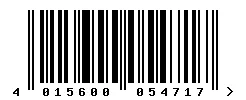 EAN barcode 4015600054717