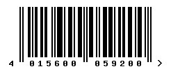 EAN barcode 4015600059200