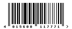 EAN barcode 4015600117771