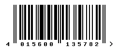 EAN barcode 4015600135782