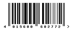 EAN barcode 4015600602772