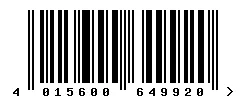 EAN barcode 4015600649920