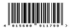 EAN barcode 4015600911799