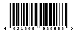 EAN barcode 4021609029083