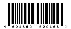 EAN barcode 4021609029106
