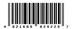 EAN barcode 4021609029229