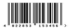 EAN barcode 4022853153456