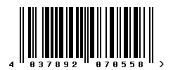 EAN barcode number 4037892070558
