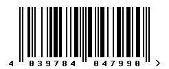 EAN barcode number 4039784047990