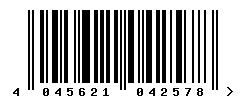 EAN barcode number 4045621042578