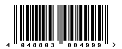 EAN barcode number 4048803004999