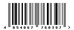 EAN barcode 4054067760397