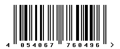 EAN barcode 4054067760496