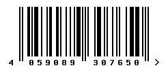 EAN barcode number 4059089307650