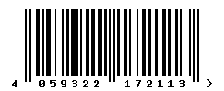 EAN barcode number 4059322172113