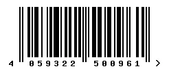 EAN barcode 4059322500961