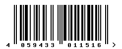 EAN barcode number 4059433011516