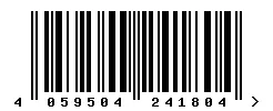 EAN barcode 4059504241804