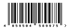 EAN barcode number 4059504589975