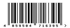 EAN barcode 4059504716395