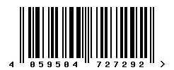 EAN barcode 4059504727292