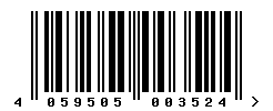 EAN barcode number 4059505003524