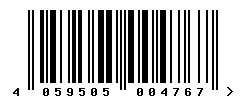 EAN barcode number 4059505004767