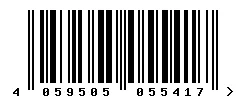 EAN barcode 4059505055417