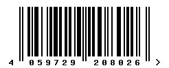 EAN barcode 4059729208026