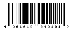 EAN barcode number 4061615040191