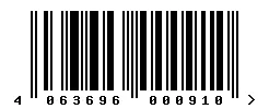 EAN barcode 4063696000910