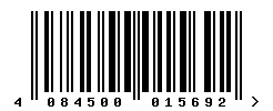 EAN barcode 4084500015692